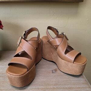 Coach archival buckle wedges